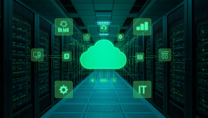 A cloud representing managed IT solutions